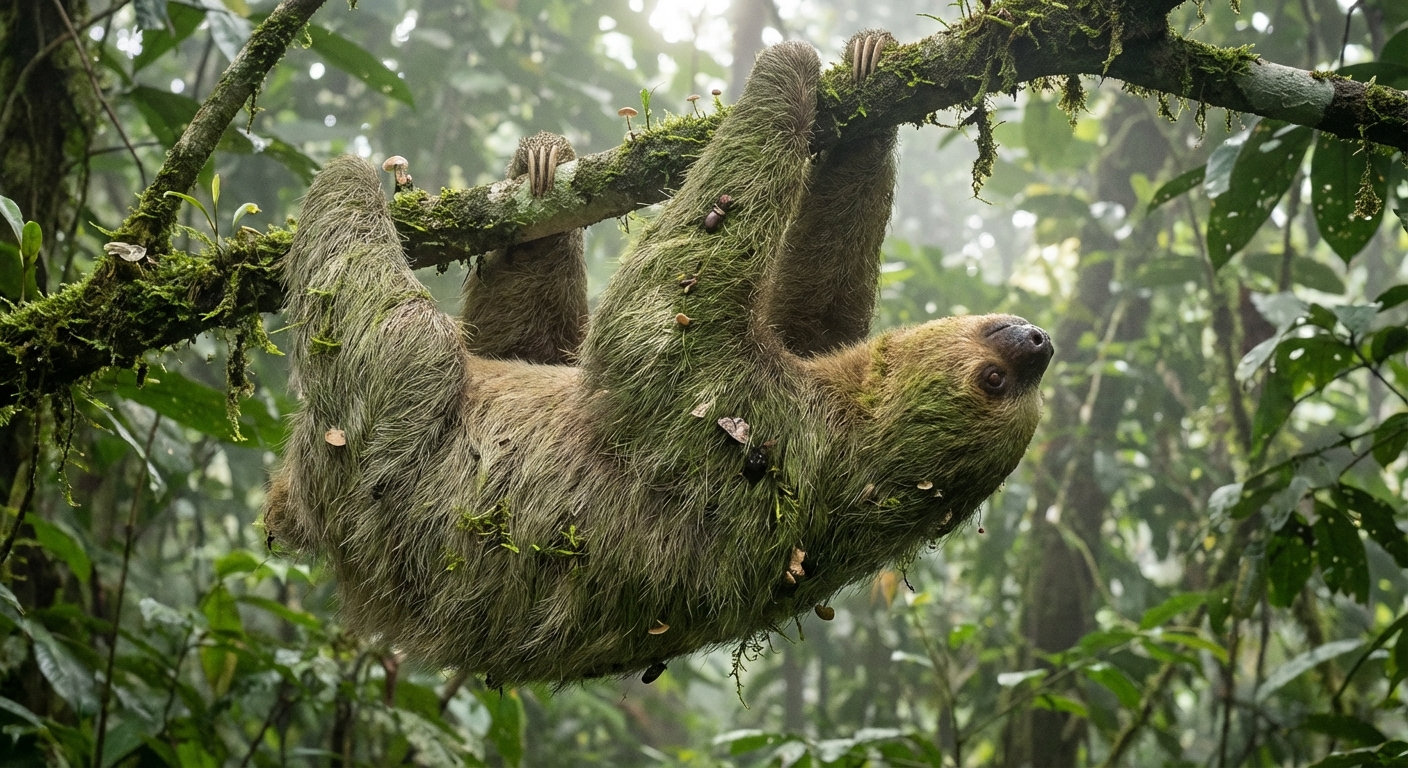 树懒背上的微生态系统